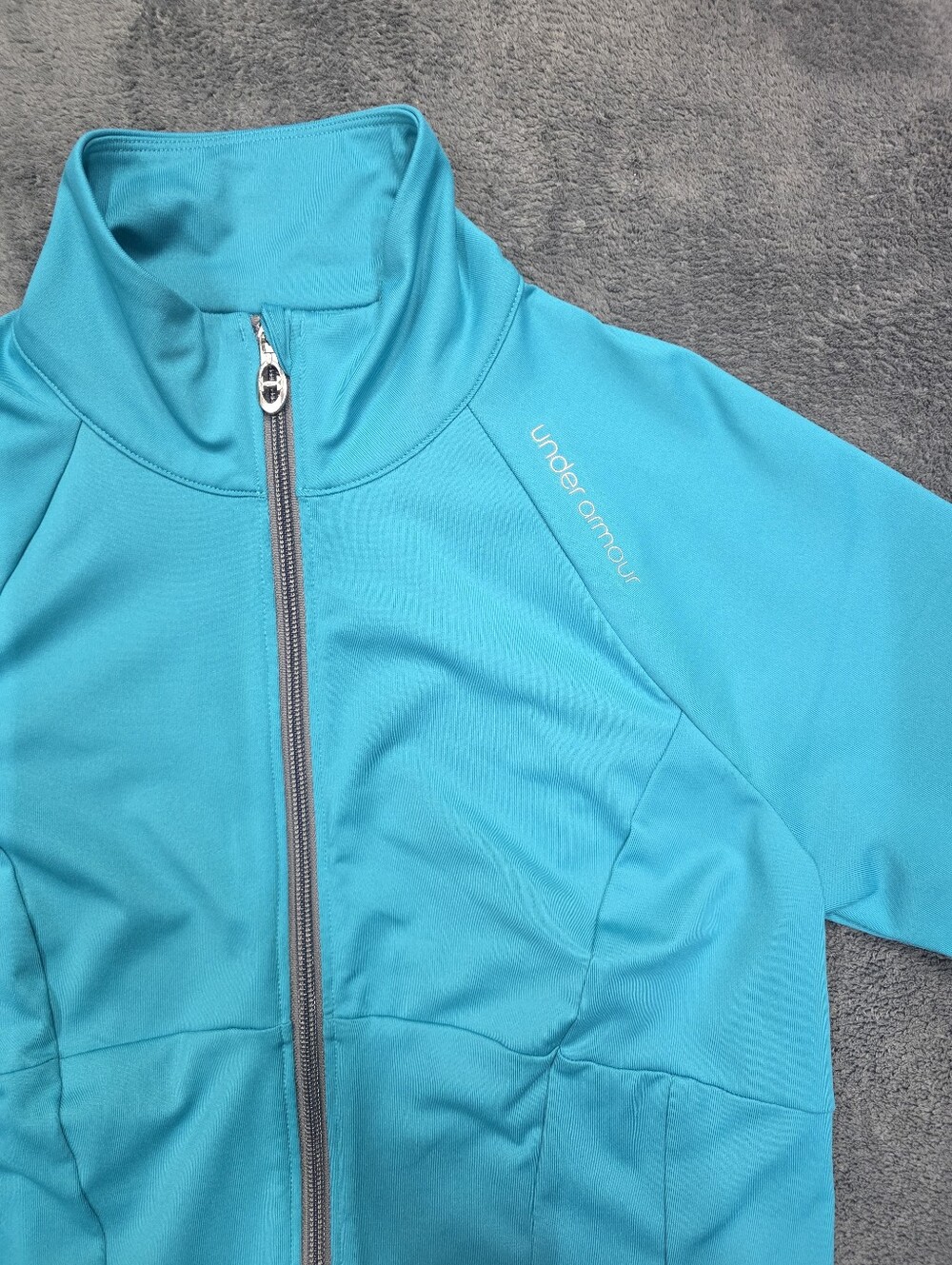 Under Armour All Season Gear Semi-Fitted Turquoise Full Zip Jacket Womens Size M - Picture 4 of 11